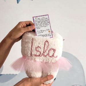 Personalized Tooth Fairy Pillow with Pocket, Tooth Fairy Letter, Keepsake Baby Shower Gift, Tooth Cushion, Tooth Fairy Pillow with Crown image 15