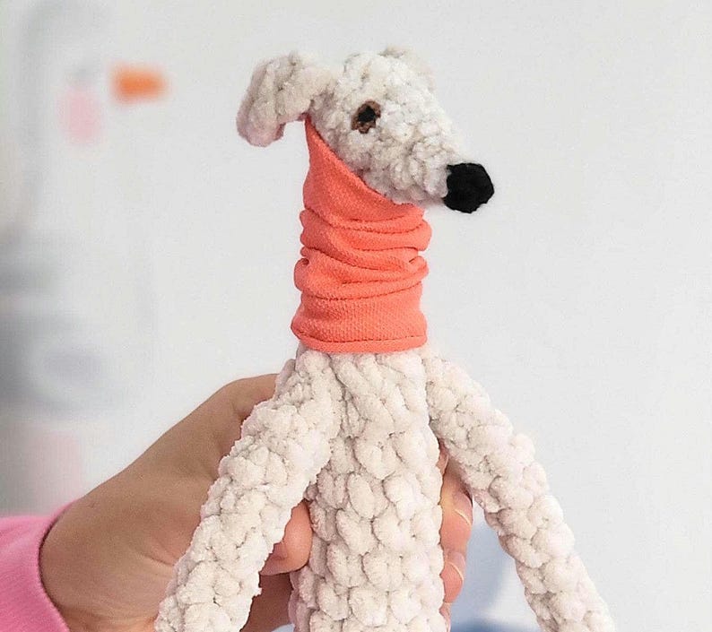 Italian Greyhound Plush Toy – Whippet Dog holiday gift, Gift for Dog Lovers image 17