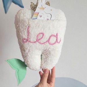 Personalized Tooth Fairy Pillow with Pocket, Tooth Fairy Letter, Keepsake Baby Shower Gift, Tooth Cushion, Tooth Fairy Pillow with Crown image 20