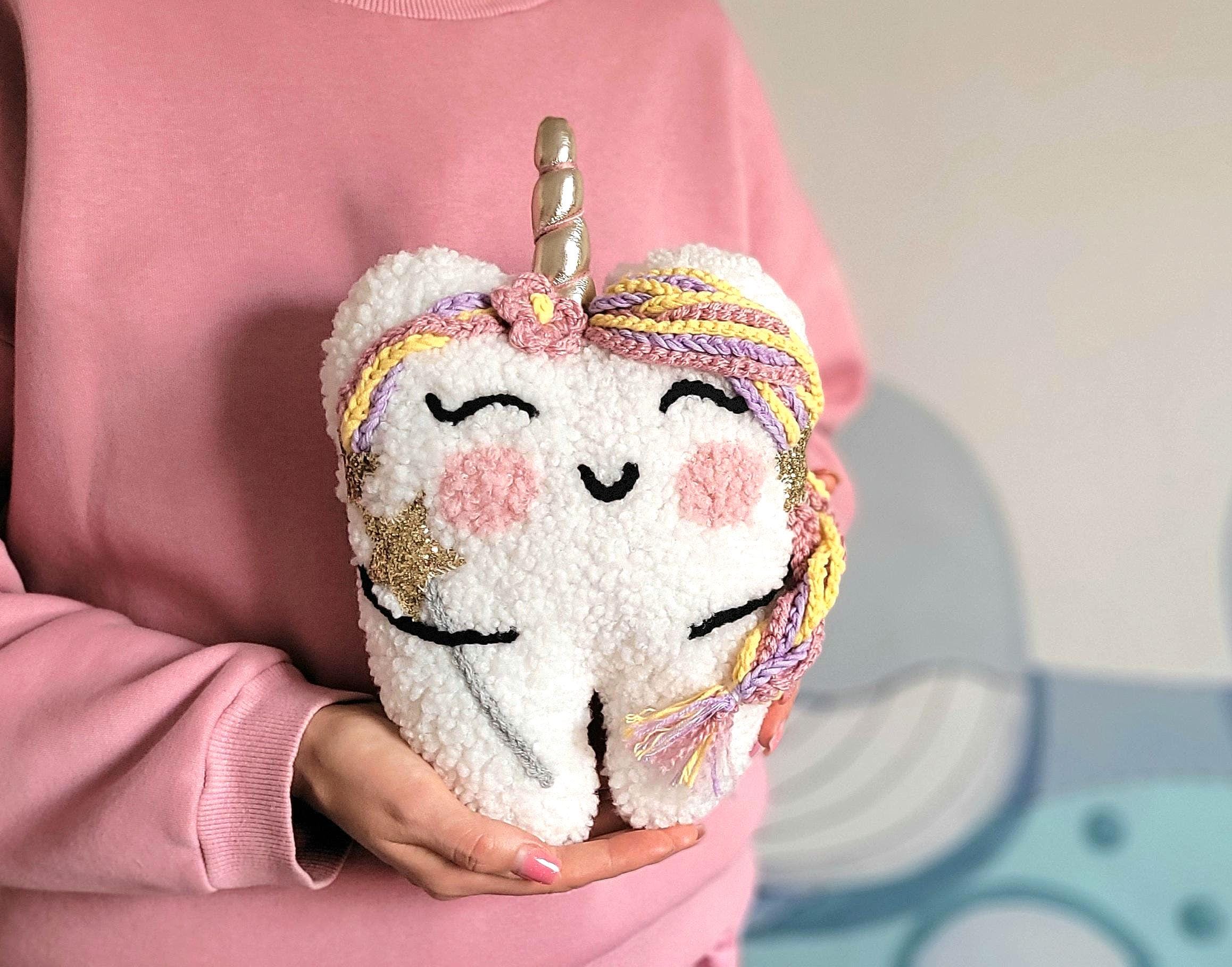 Personalized Tooth Fairy Pillow with Pocket, Tooth Fairy Letter, Keepsake Baby Shower Gift, Tooth Cushion, Tooth Fairy Pillow with Crown