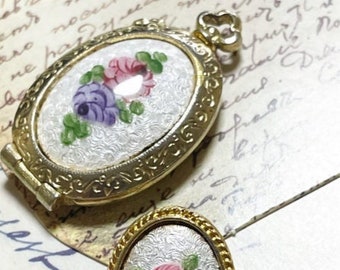 Vintage: Brooch "Rosie", guilloche