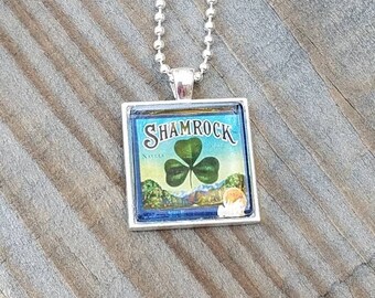 Orange Crate Label Pendant Shamrock Placentia California