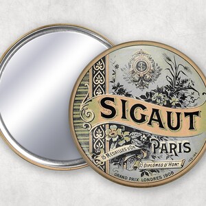 Beautiful French Sigaut Makeup Label on Mirror