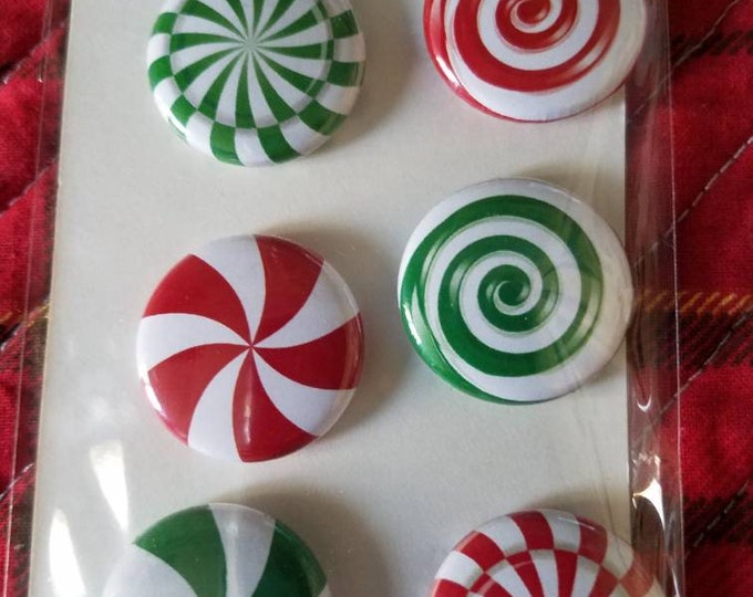 Set of 6 Mini One Inch 1