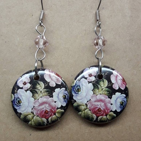 Pretty Zhostovo Floral earrings