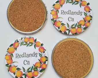 Redlands California Coaster Set Oranges