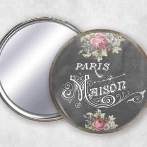 Paris Maison Chalkboard Floral Mirror