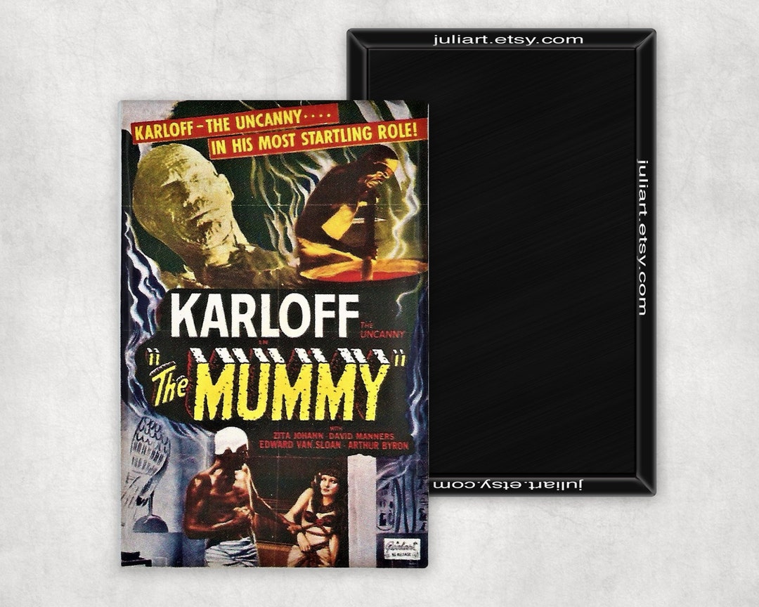 Retro B Movie Poster Magnet Karloff as the Mummy - Etsy