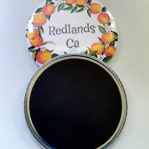Redlands California Large Refrigerator Magnet with Oranges
