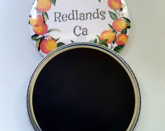 Redlands California Large Refrigerator Magnet with Oranges