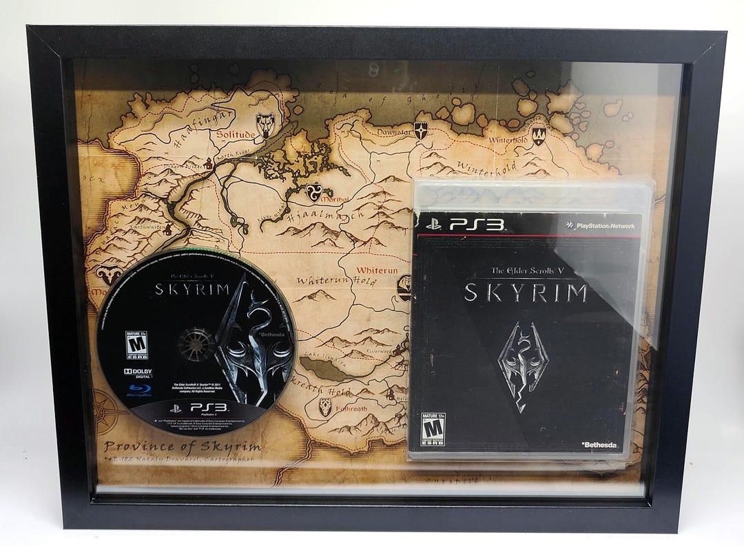 Elder Scrolls Skyrim Playstation PS3 - Disc and Map With Optional Case ...