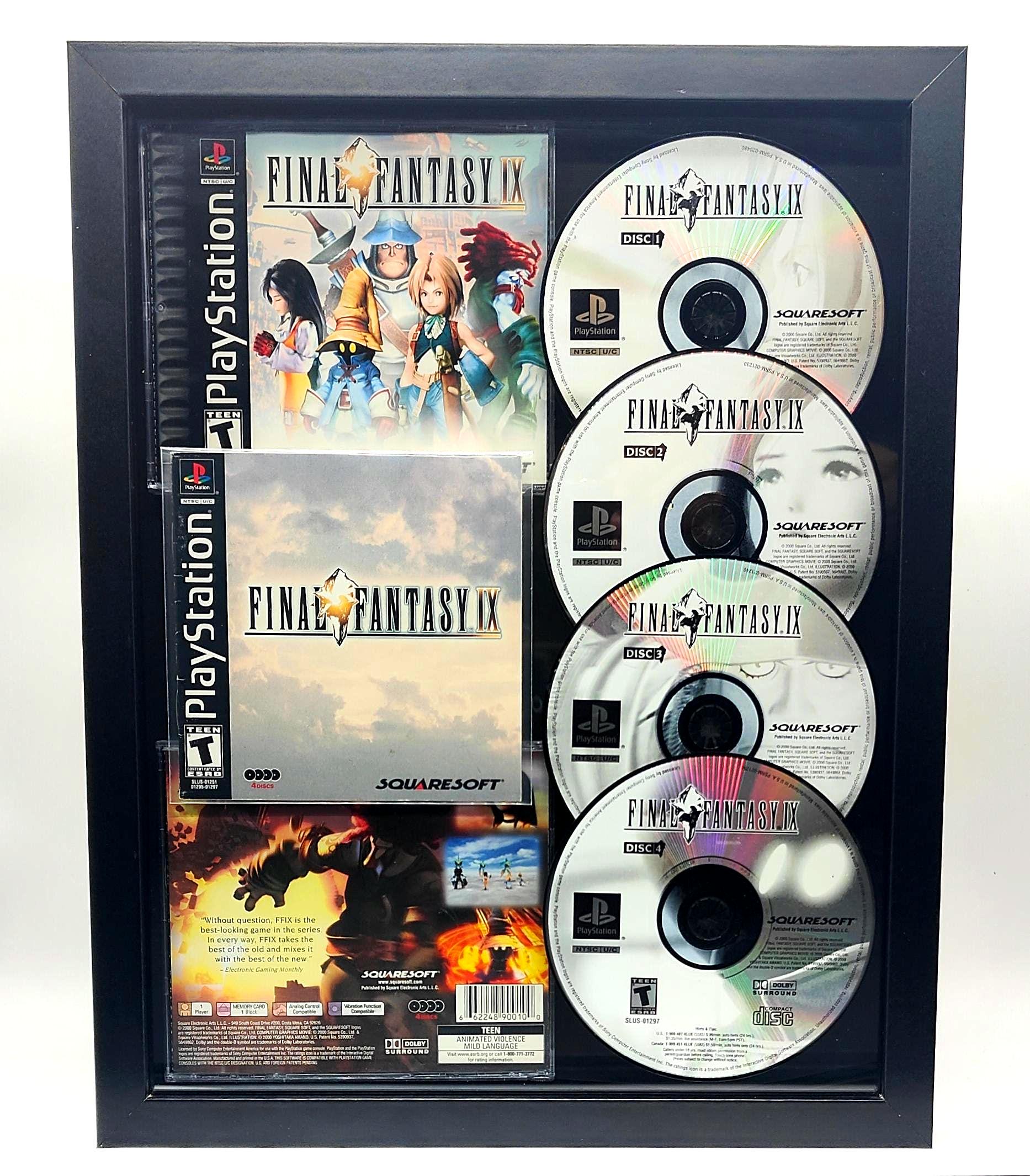 Final Fantasy 9 FF9 FFIX PS1 Framed Video Game Shadowbox W/ Case
