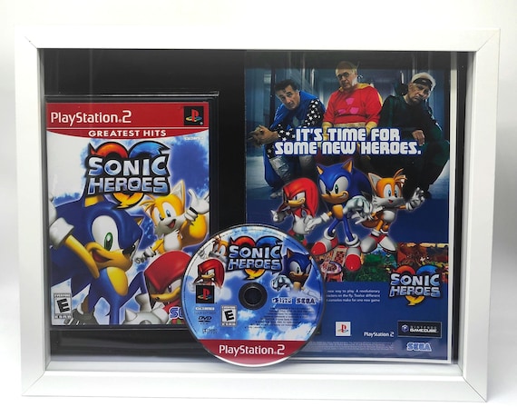 Sonic Heroes Playstation 2 PS2 Game and Print Ad Framed Retro