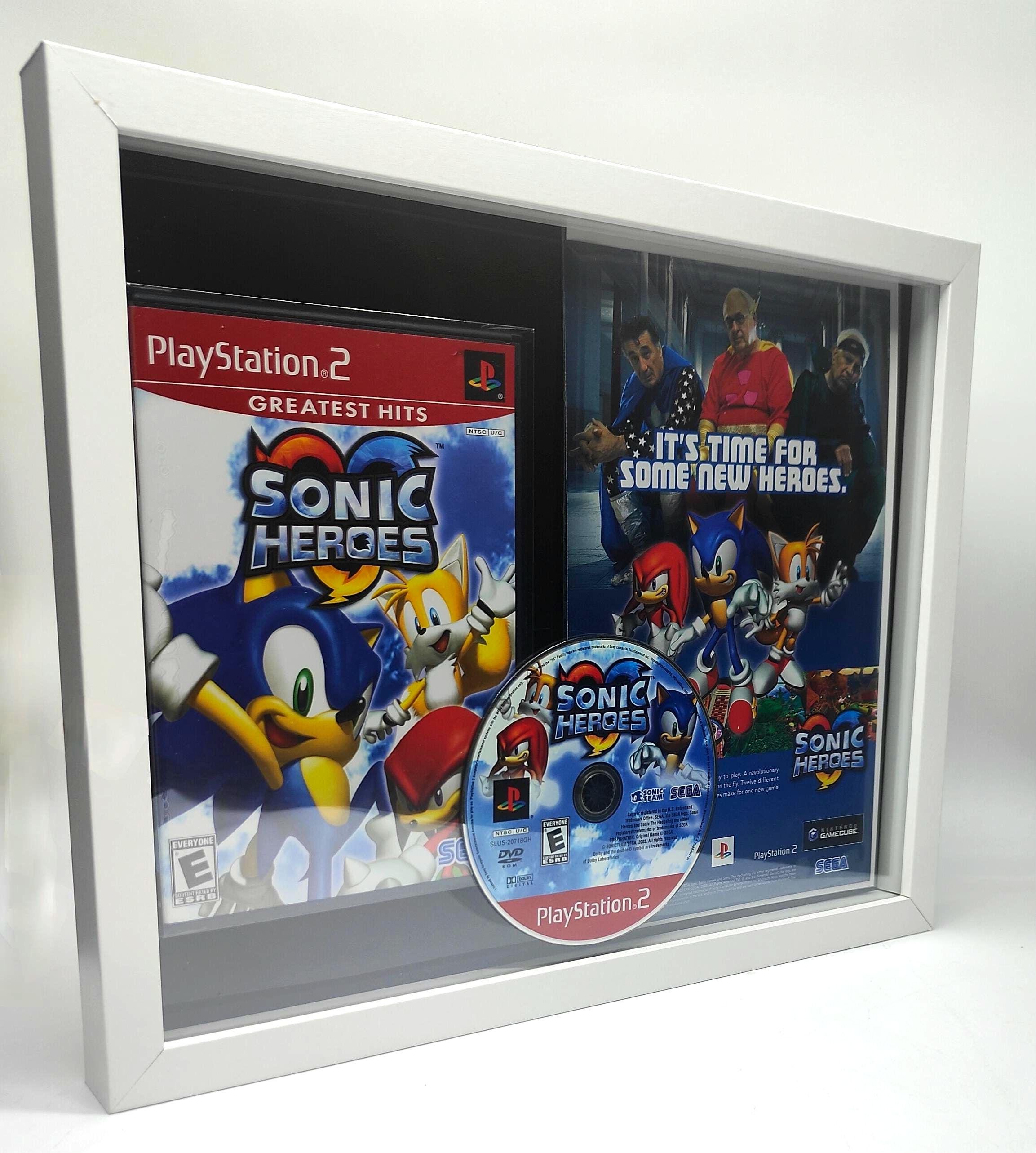 Sonic Heroes Playstation 2 PS2 Game and Print Ad Framed Retro