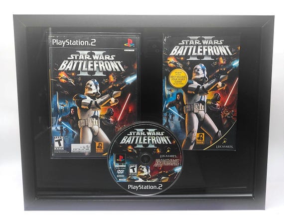 Star Wars Battlefront 2 SWBF2 PS2 Framed Video Game Shadowbox W