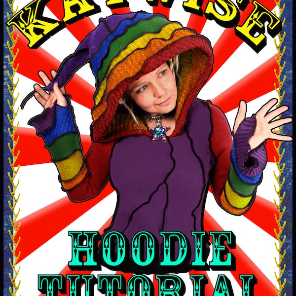 Hoodie Tutorial von Katwise - Basteln Sie Ihren eigenen Upcycling Pullover - Ebook - PDF- Download