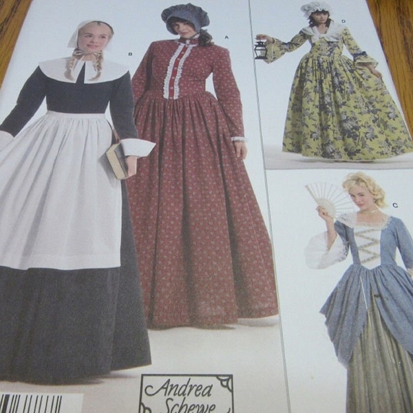 Halloween Pattern, Uncut, DIY Simplicity 3723, Pioneer, Amish, Prairie, Quaker, Revolutionary Woman, Adult Costume Sizes Misses 6, 8, 10, 12