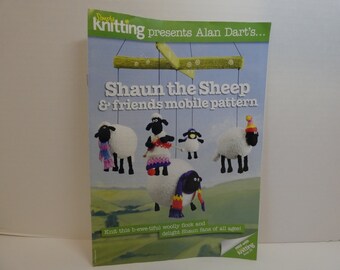 Shaun the Sheep & Friends Mobile Pattern Knitting Baby Stuffed Doll Plush DIY 2007 Vintage UK British Wording Directions DIY Make It