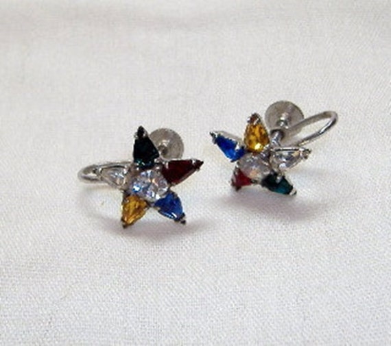 Kramer Star Earrings Screw Back RARE Australian C… - image 5