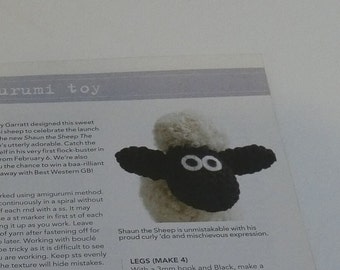 Amigurumi Toy Pattern Shaun The Sheep Crochet Plush Animal UK Movie British English Wording by Becky Garratt for Simply Crochet Magazine