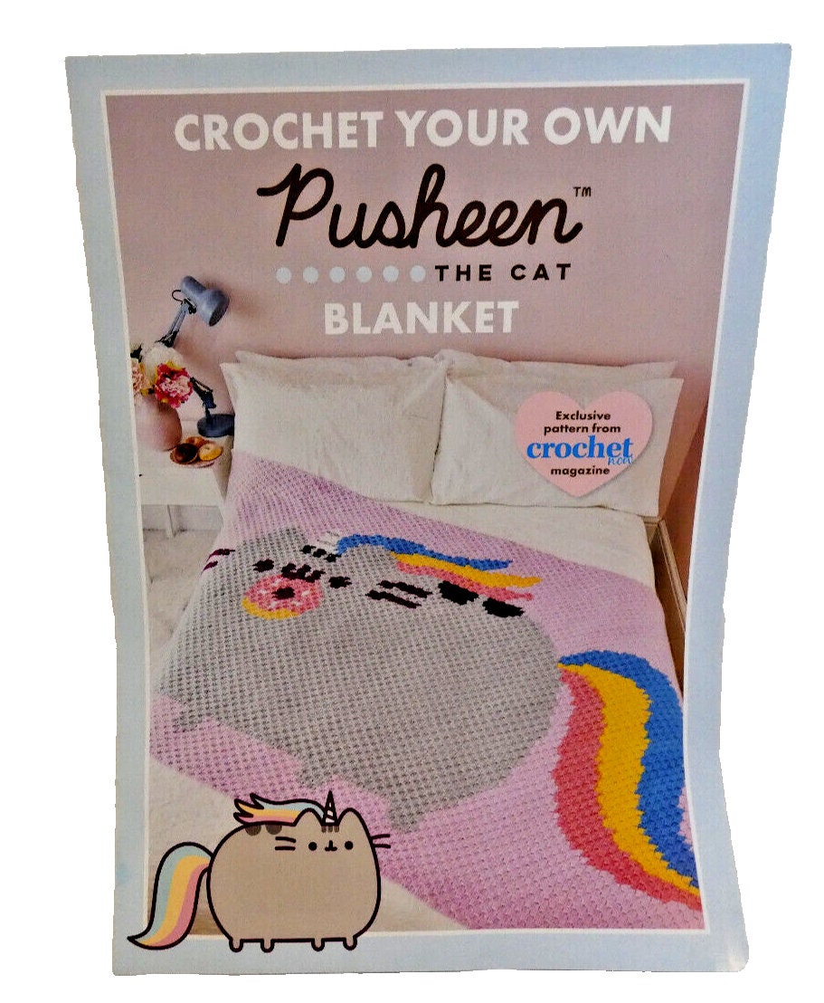 Pusheen Cat Pusheen Unicorn Blanket Pusheen The Cat Blanket Pattern Crochet  Your Own DIY Yarn Adults
