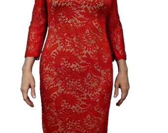 navy lace high low dress Navy Wedding Guest Dress 2026 Lace Bodice Asymmetrical Chiffon Formal Party Midi Dress with Ruffle Hem, S / Navy Blue main image 1