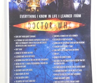 Poster Dr Who David Tennant Plastic Cover Tardis Dalek Timelord 2005