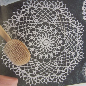 Vintage Cotton Doily Pattern, Celestial, Star, Universe, Crochet DIY 16&quot; Doilies, PDF File Download