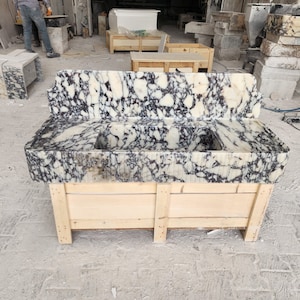 Calacatta Viola Marble Sink, Powder Room Sink, Wall Mount Sink, Vanity Sink