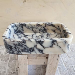 Calacatta Viola Marble Sink,  Vanity Top Sink,Wall Mounted Sink, Custom Marble Sink,Small Marble Sink, Powder Room Sink, Most Beautiful Sink