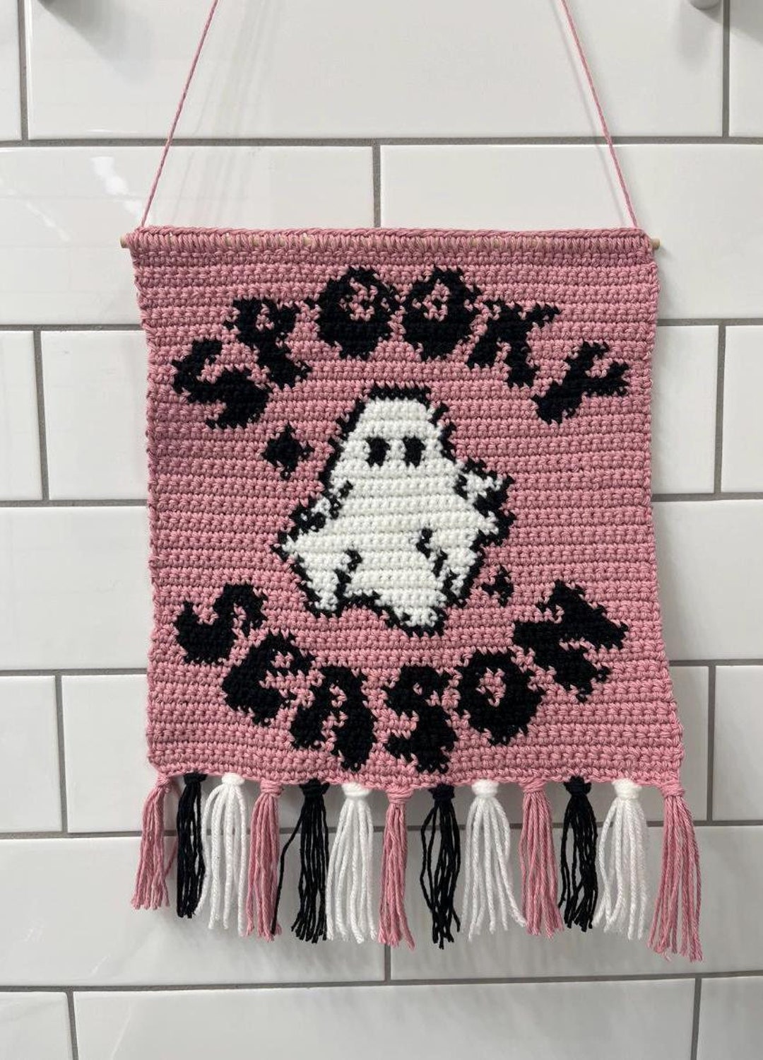 Spooky Season Crochet Tapestry - Halloween - Etsy