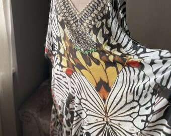 Vintage: Reserved. Luxurious caftan dress in Etro style. size from 46 to 54