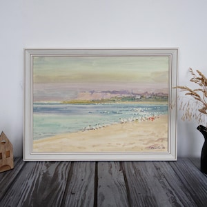 Seascape Watercolor, Original Art Work, European Fine Art, Ukrainian Art, Original Watercolor, One of a Kind