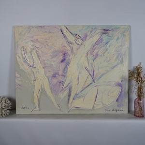 Oil Painting on Canvas, Original Art Work, Ukrainian Artist Lerman, Good Vibes Painting, Figurative Art, One of a Kind