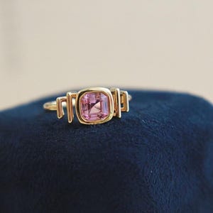 18K Gold Natural Pink Tourmaline Ring, Pink Tourmaline Ring, Stylish Rings, Wedding Ring, Engagement Ring