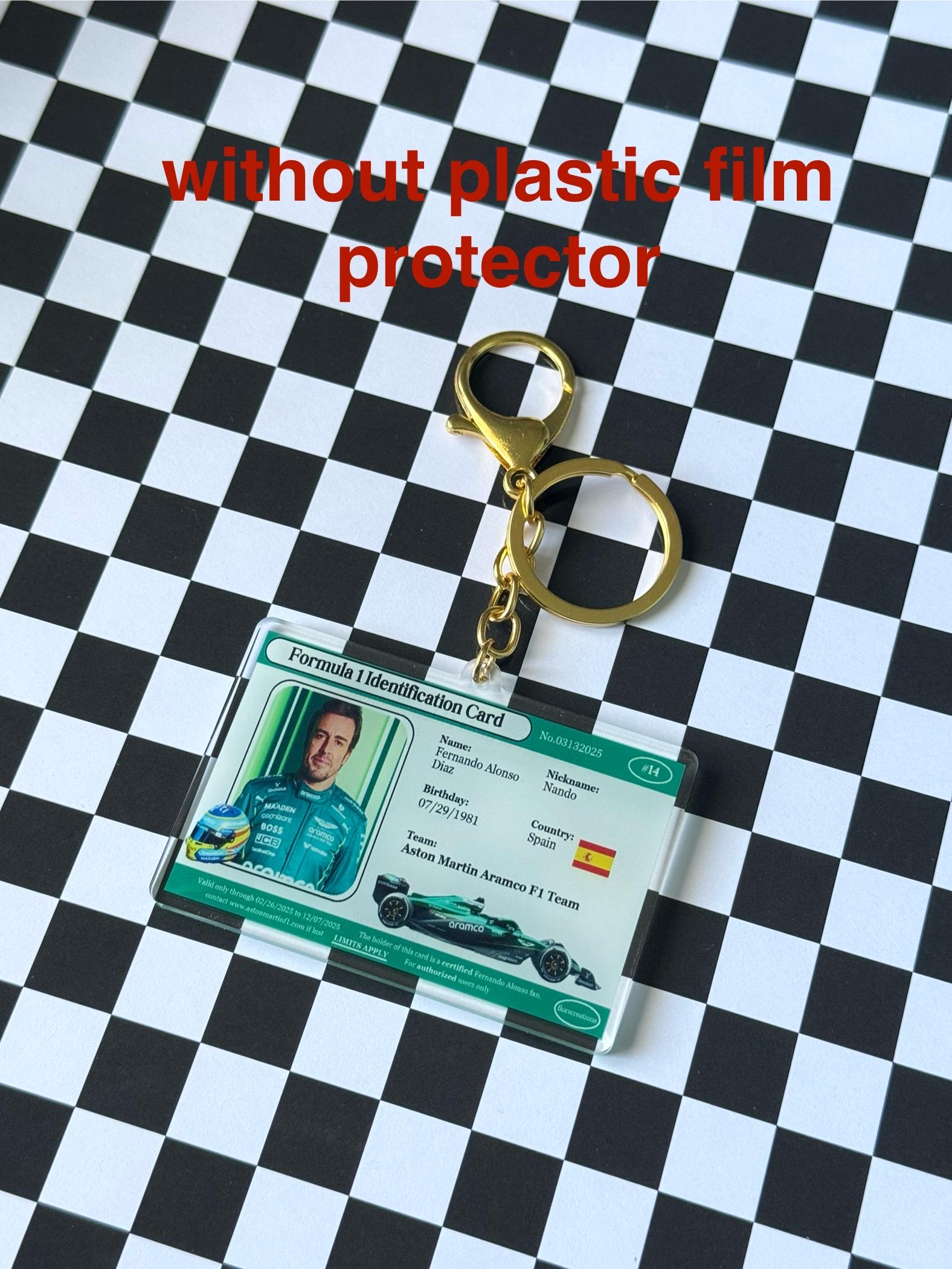 F1 Identification Card Keychain | Formula 1 Inspired Keychain - Etsy