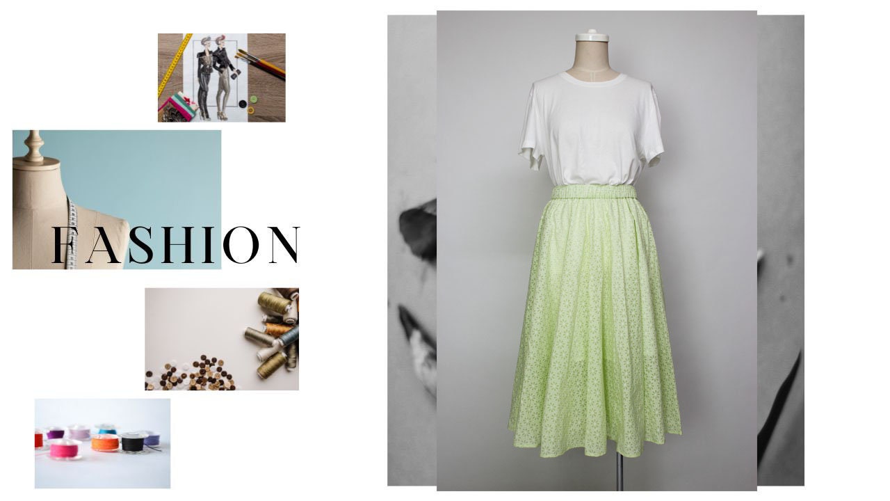 スカート CIRCLE SKIRT Elastic Band Style. 270 Degree Circle. Elegant Knee Skirt