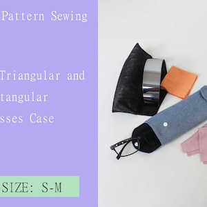 3D Triangular and Rectangular Glasses Case patterns sewing PDF digital goods DIY