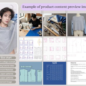 V-neck dress patterns sewing PDF digital goods DIY S-XL image 3