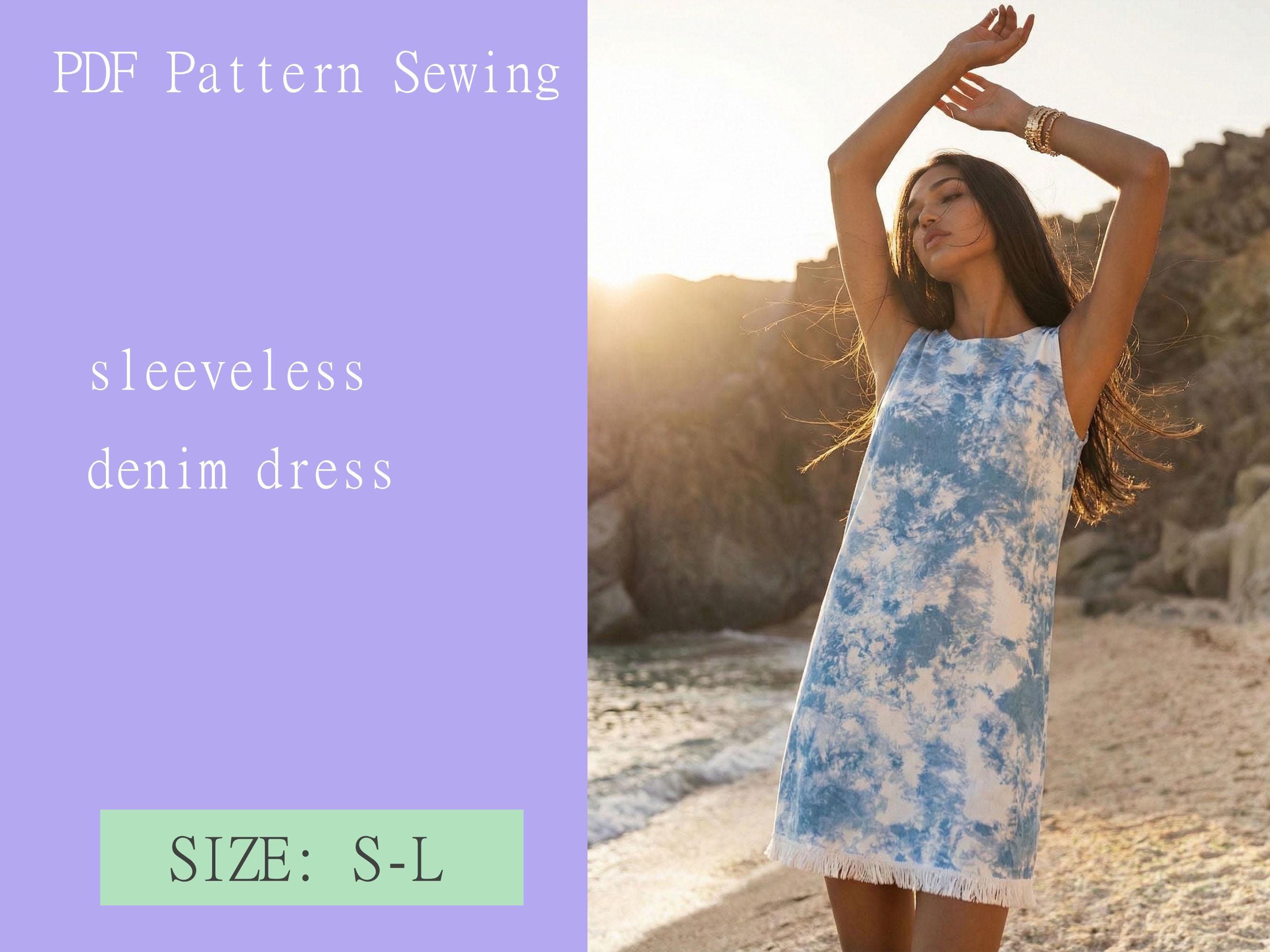 white christmas dresses Essential Denim Dress - Paper Sewing Pattern
