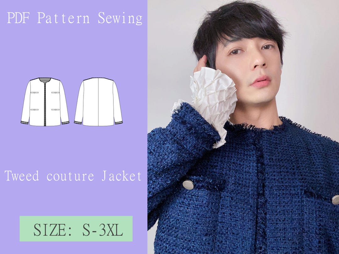 Veste couture en Patrons de couture de vestes en laine de