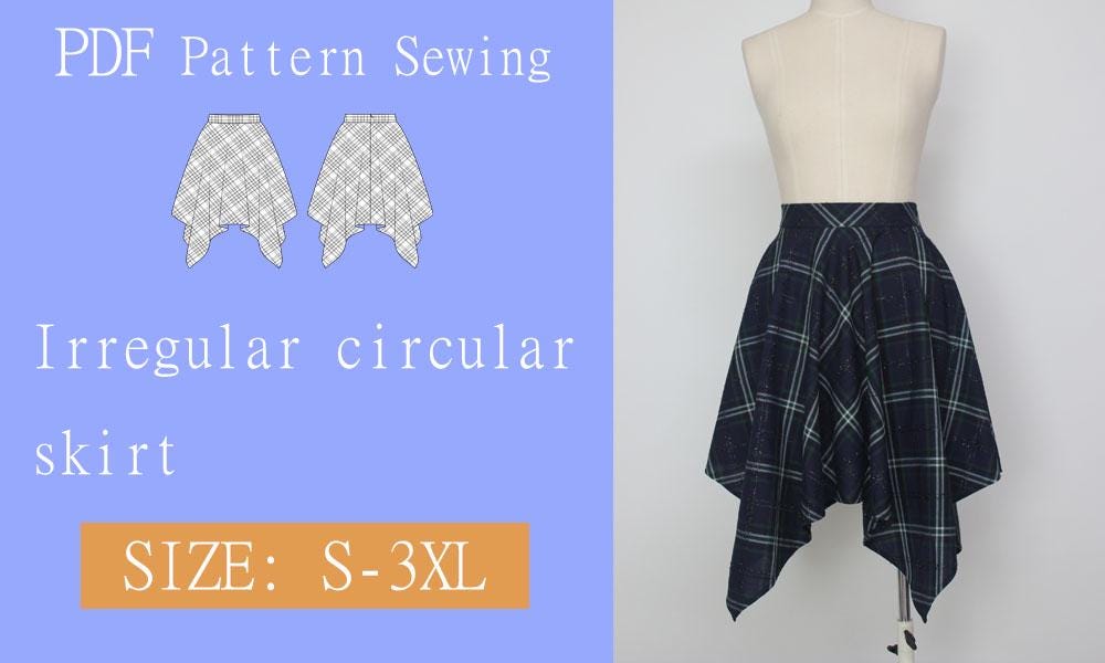 OMMO ONLINE STORE / IRREGULAR PATTERN LAYERED SK - スカート 