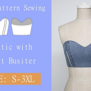 Elastic with Heart Bustier patterns sewing PDF digital goods DIY