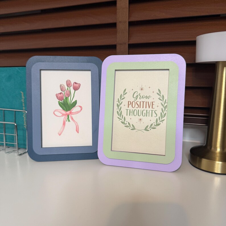 Matte finish colorful frame for 4x6 photos with tabletop stand