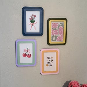 Unique housewarming gift colorful frame with built-in hanging hole