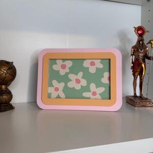 Dopamine decor gift idea unique two tone double border frame
