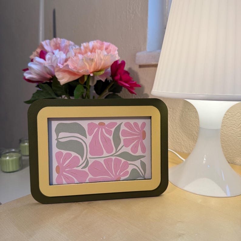 Eclectic home decor colorful two tone frame for gallery wall