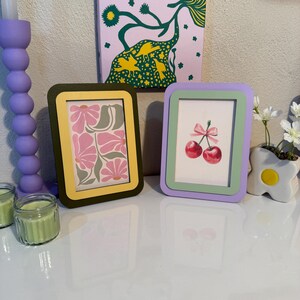 Patina blue and navy blue handmade 4x6 frame for desktop
