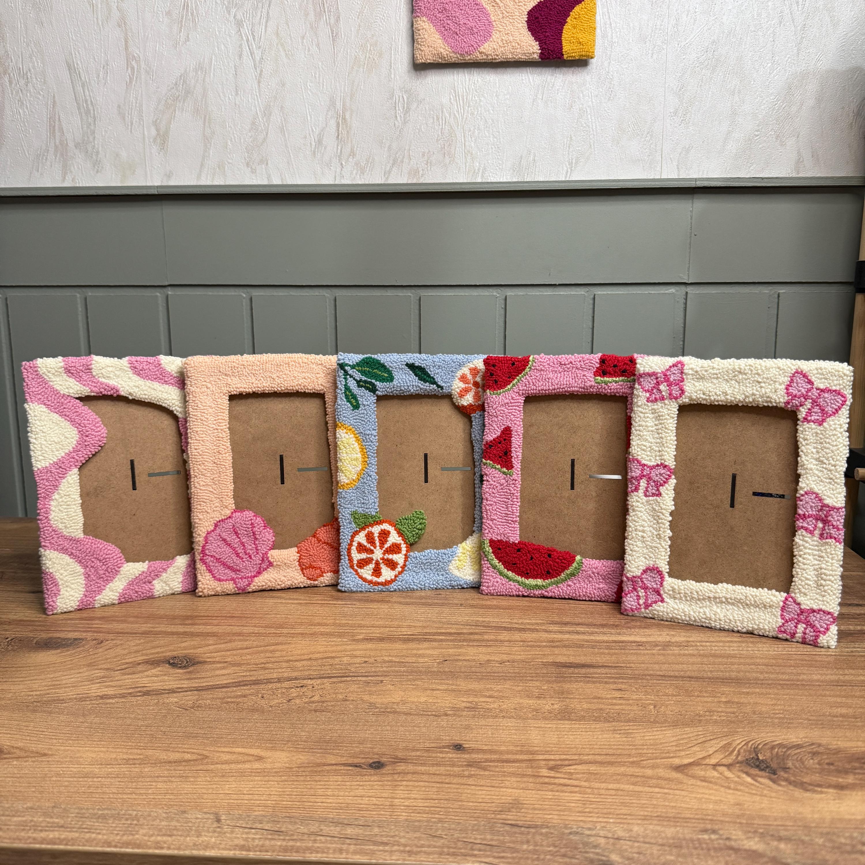 Needling Frame Handmade Punch Needle Picture Frame | Home Decor | 4x6 Picture Frame ...