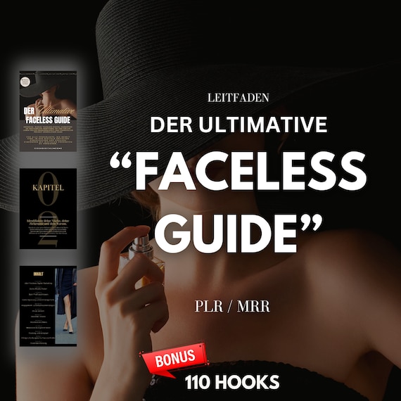 FACELES ROADMAP -  inkl. 110 Hooks | Instagram Account | Passives Einkommen | Anleitung | digitales Marketing | E-Book | PLR | Deutsch